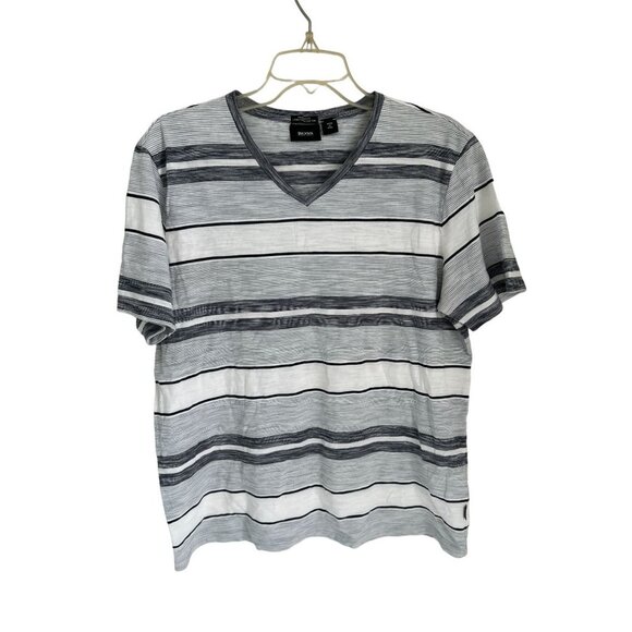 Boss Other - Hudo Boss Cotton Tee Tshirt V-Neck Cotton Stripes